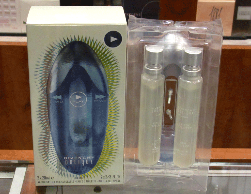 GIVENCHY OBLIQUE PLAY EDT RICARICA 2* 20 ML SPRAY PRIMA EDIZIONE VINTAGE