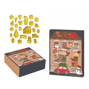 SET CALENDARIO DELL’AVVENTO – 24 STAMPINI & SCATOLA CON FINESTRE