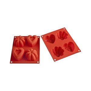 Stampo in Silicone 4 Mini Tortini “Happy Love” – Silikomart