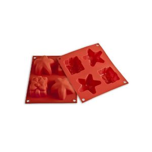 Stampo in Silicone 4 Mini Tortini “Happy Xmas” – Silikomart