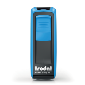 TRODAT POCKET PRINTY 9511 Timbro Autoinchiostrante Rettangolare Eco Nero / Blu Cielo 38×14 mm Testo sino a 4 righe con Cartuccia Nera