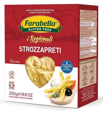 Pasta Strozzapreti senza Glutine Gluten free i Regionali FARABELLA 250gr